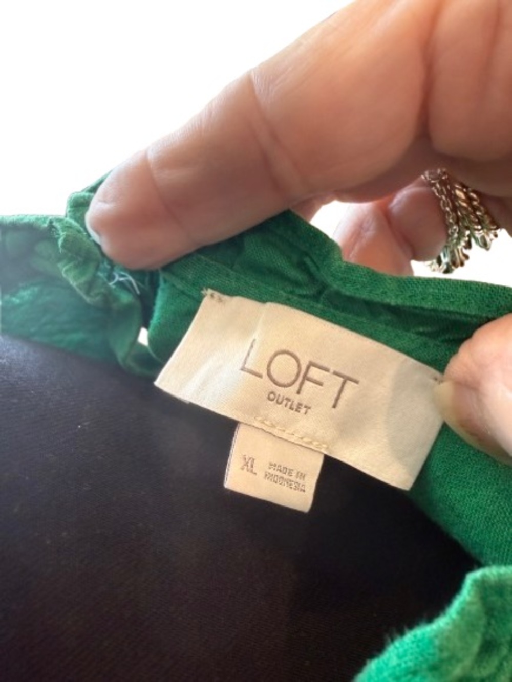LOFT Bright Green Ruffle-Trim Tank - Picture 5 of 5